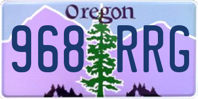 OR license plate 968RRG