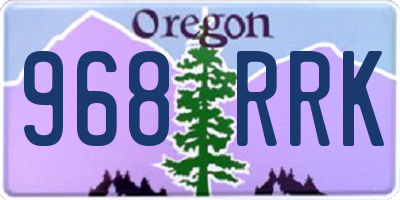 OR license plate 968RRK