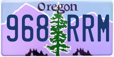 OR license plate 968RRM