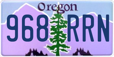 OR license plate 968RRN