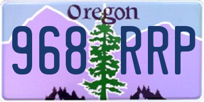 OR license plate 968RRP