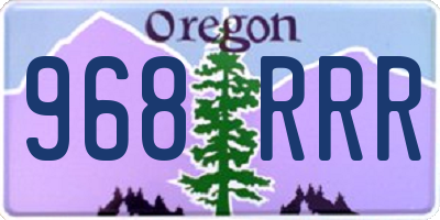 OR license plate 968RRR