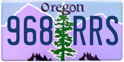 OR license plate 968RRS