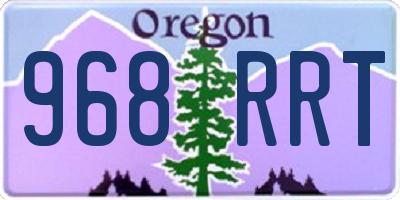 OR license plate 968RRT