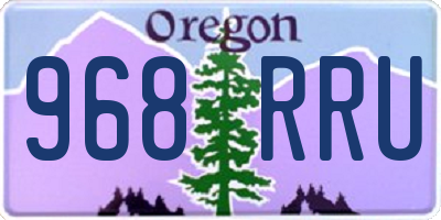 OR license plate 968RRU