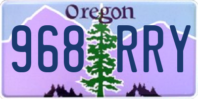 OR license plate 968RRY