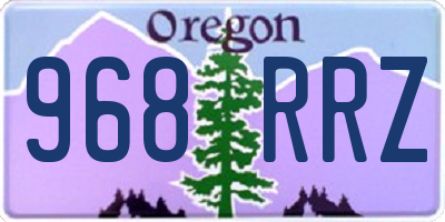 OR license plate 968RRZ
