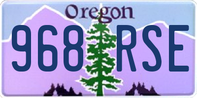 OR license plate 968RSE