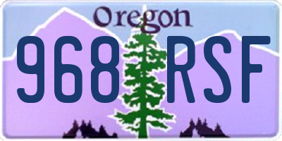 OR license plate 968RSF