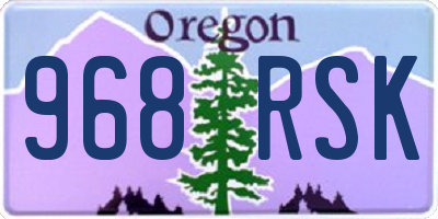 OR license plate 968RSK