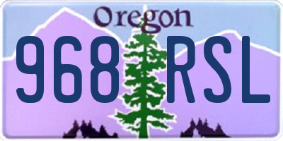 OR license plate 968RSL