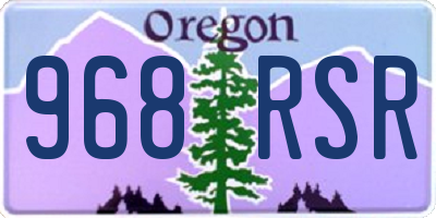 OR license plate 968RSR