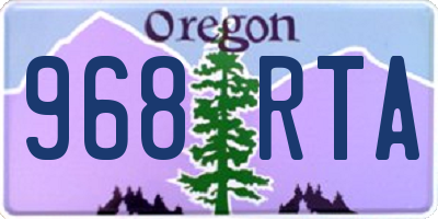OR license plate 968RTA