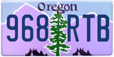 OR license plate 968RTB
