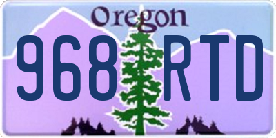 OR license plate 968RTD