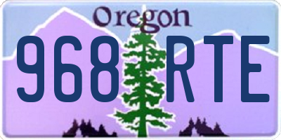 OR license plate 968RTE
