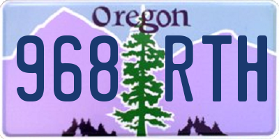 OR license plate 968RTH