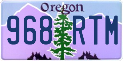 OR license plate 968RTM
