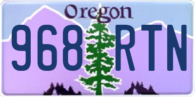 OR license plate 968RTN