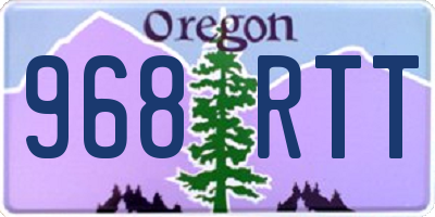 OR license plate 968RTT