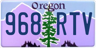 OR license plate 968RTV