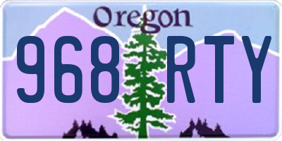 OR license plate 968RTY