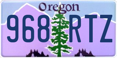 OR license plate 968RTZ