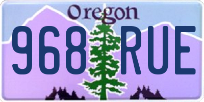 OR license plate 968RUE