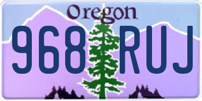 OR license plate 968RUJ