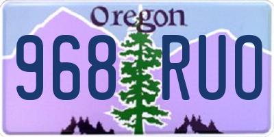 OR license plate 968RUO