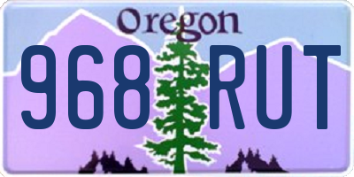OR license plate 968RUT