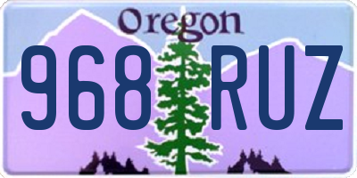 OR license plate 968RUZ