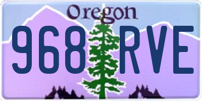 OR license plate 968RVE