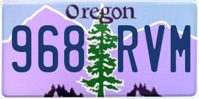 OR license plate 968RVM