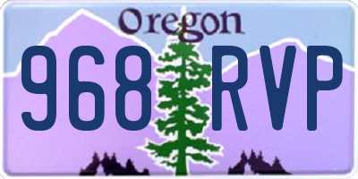 OR license plate 968RVP
