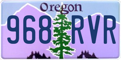 OR license plate 968RVR