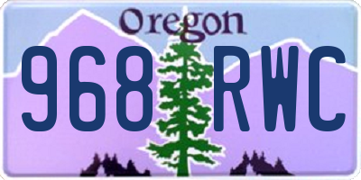 OR license plate 968RWC