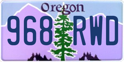 OR license plate 968RWD