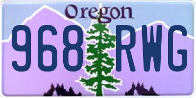 OR license plate 968RWG