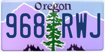OR license plate 968RWJ