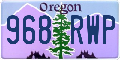 OR license plate 968RWP