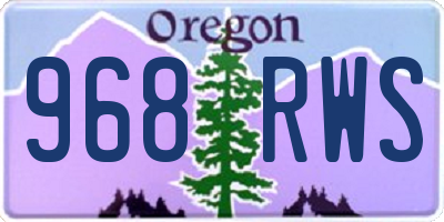 OR license plate 968RWS