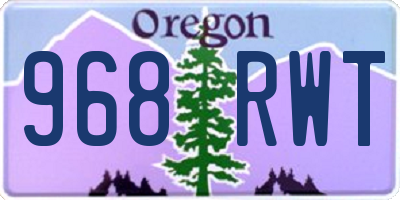 OR license plate 968RWT