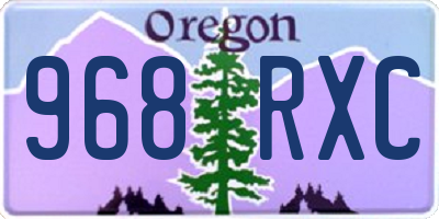 OR license plate 968RXC