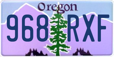 OR license plate 968RXF