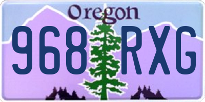 OR license plate 968RXG