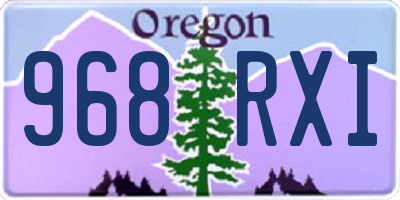 OR license plate 968RXI