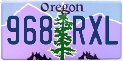 OR license plate 968RXL