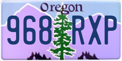 OR license plate 968RXP
