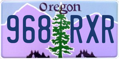 OR license plate 968RXR